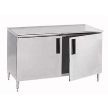 Stainless Steel Enclosed Base Work Table With Hinge Door, 24X144 inch.