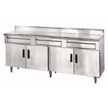Stainless Steel Enclosed Base Cabinet Hinged With Drawers, 30X60 inch.