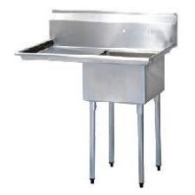 Aero 18 Gauge 304 Stainless One Compartment NSF Sink, 23.5 x 41.5 x 24 inch.