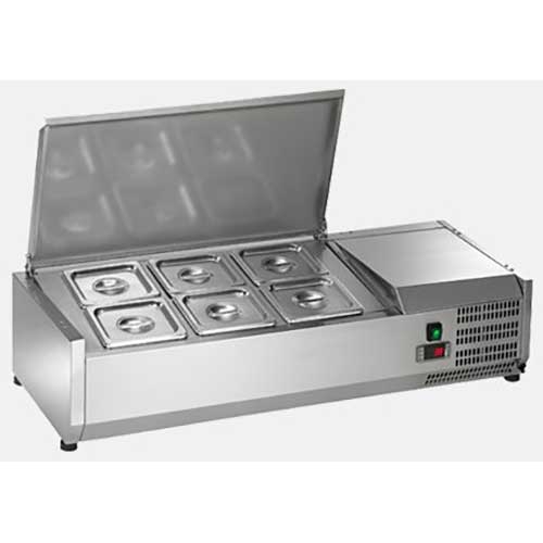 Arctic Air Refrigerated Six Pan Counter-Top Food Prep Unit, 40 inch.