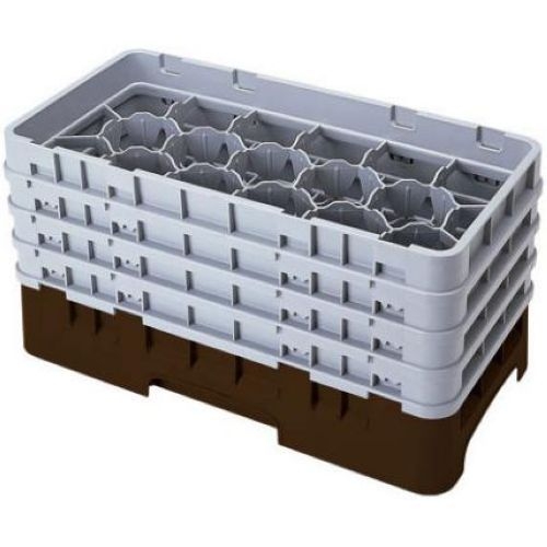 Camrack Half Size 17 Compartment Glass Rack, Cranberry, 19 3/4 x 10 x 13 3/4 inch -- 2 per case.