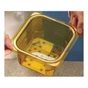 Cambro H Pan Amber 1/6 Size Colander Pan, 3 inch Depth -- 6 per case.