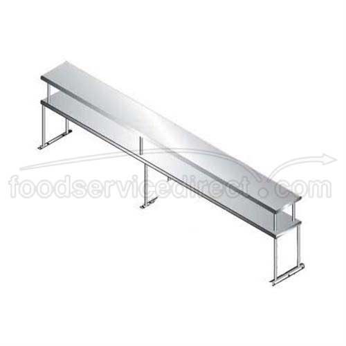 Stainless Steel Table Mounted Single Tier Shelving For Existing Table, Length 18 inch, Wide 9 Feet.