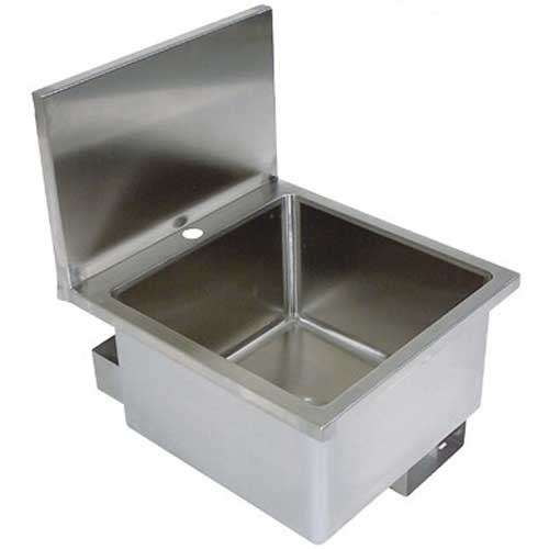 John Boos Stainless Steel Wall Mount Hand Sink, 16 x 16 x 10 inch.