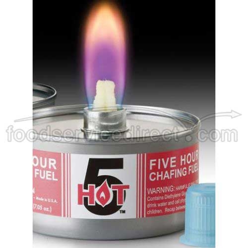 Hollowick Hot 5 Five Hour Wicked Chafing Fuel, 1 3/4 inch Height -- 24 per case.