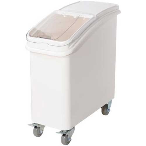 Winco Ingredient Bin with Brake Casters and Scoop, 21 Gallon.