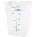 Winco Polypropylene Translucent Square Storage Container, 22 Quart -- 6 per case.