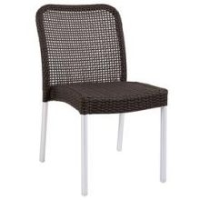 Emu Rita Matte Aluminum Espresso Wicker Outdoor Stacking Side Chair, 33 x 18.5 x 23 inch -- 4 per case.