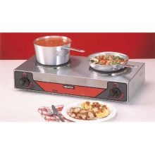 Nemco Hotplate Horizontal Double Burner, 24 x 12 x 4 1/2 inch.