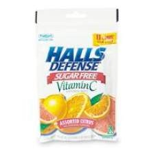 Halls Defense Sugar Free Assorted Citrus - 25 count bag, 48 per case
