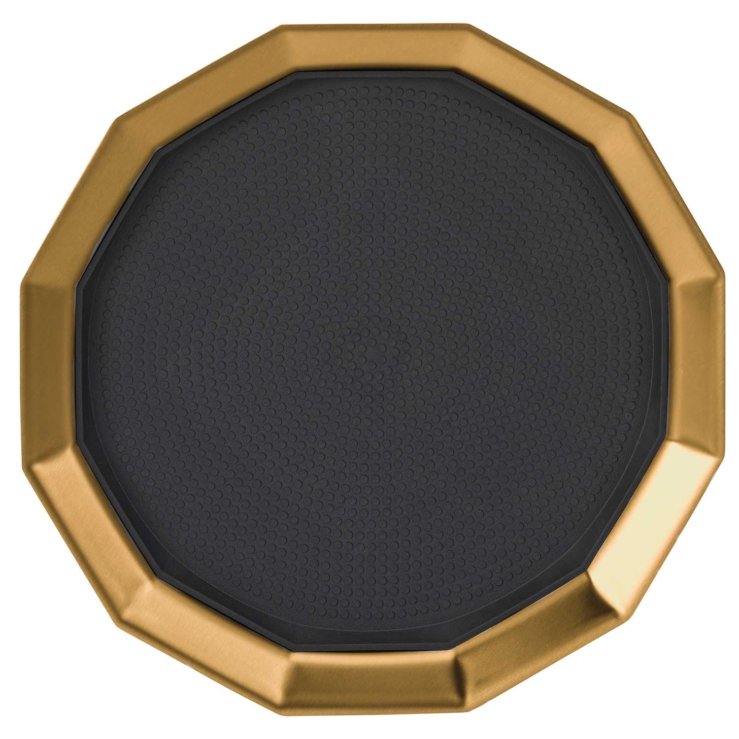 Service Ideas Stackable Small Vintage Gold Finish 12 Panel Non-Slip Removable Insert Tray